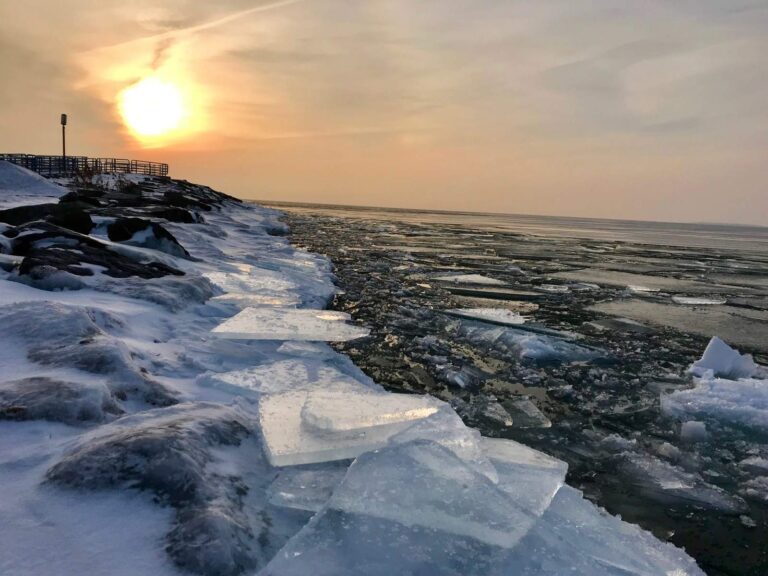 Lake Huron (Thunder Bay) fishing site, Alpena, Michigan
